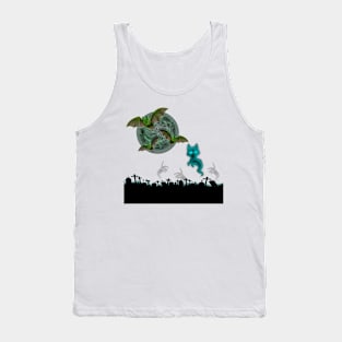 ghost cat Tank Top